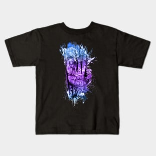 Enchanted Forest Design- Purple Kids T-Shirt